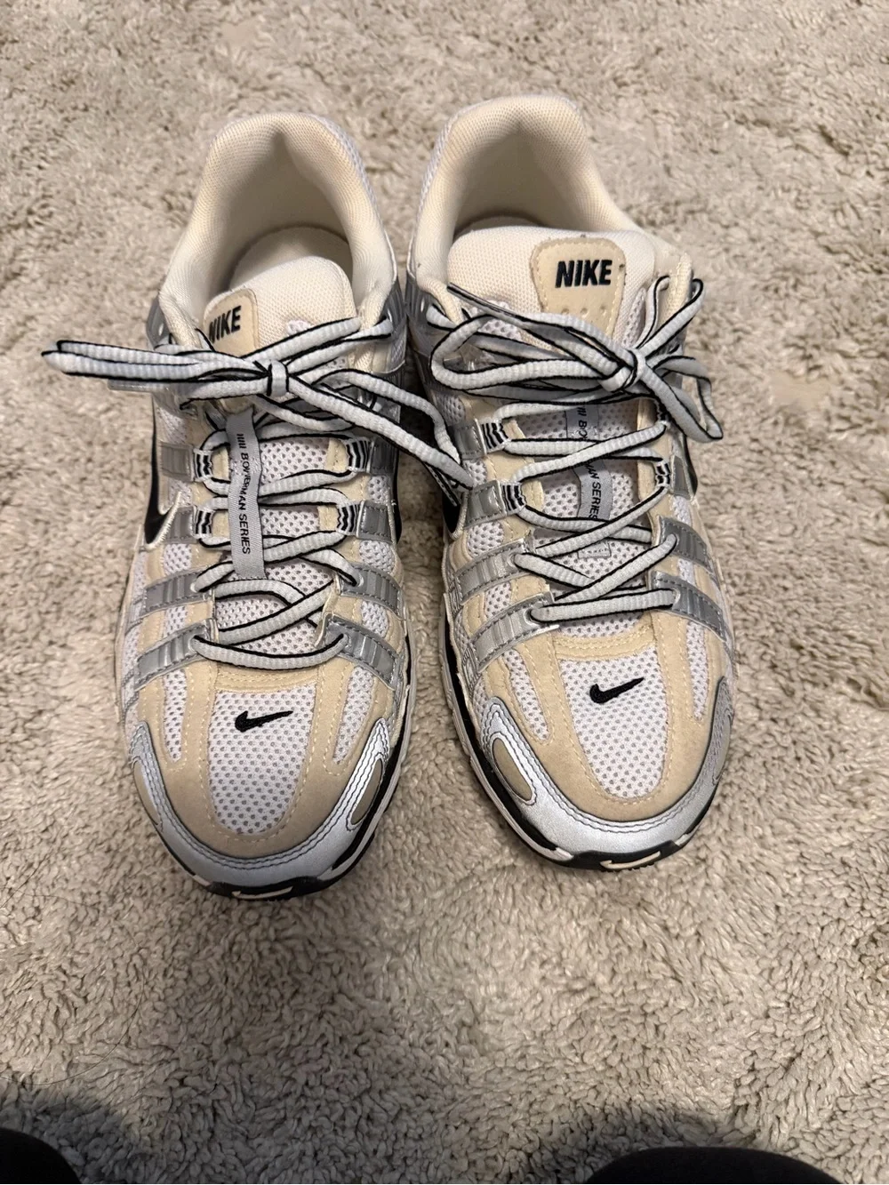 Nike Women’s P-6000 Athletic Sneakers in White, Gray, Cream